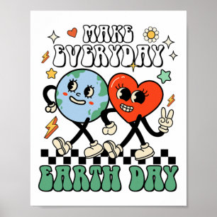 Poster Homens do Dia da Terra Curiosos no Dia da Terra K