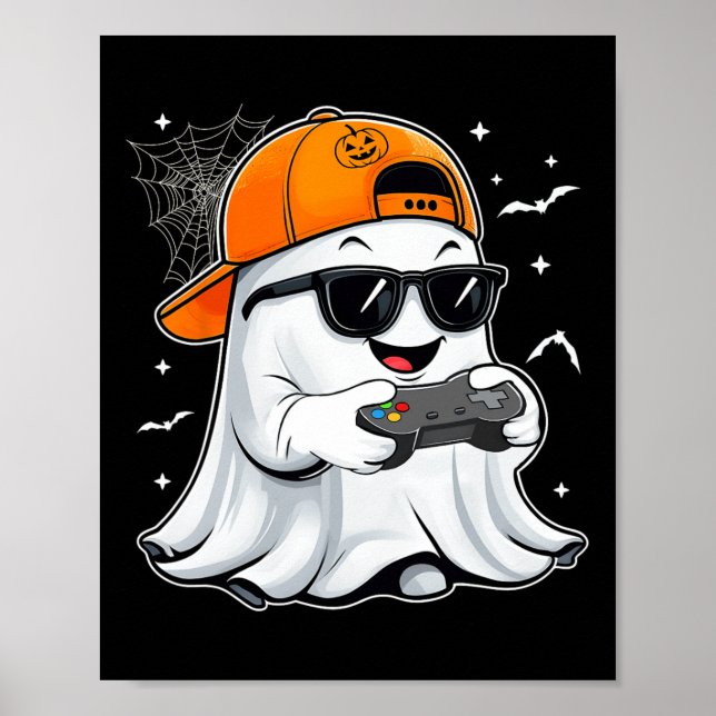 Poster Homens do Jogo Fantasma Assustadores do Halloween (Frente)