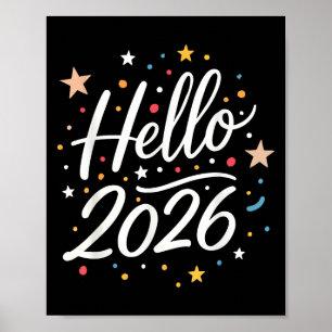 Poster Homens em união familiar do Partido feliz ano novo