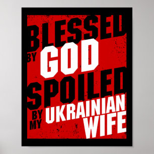 Poster Homens Esposa Ucraniana Abençoada Marido Ucraniano