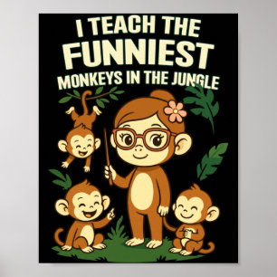 Poster Homens Eu Ensino O Desempenho dos Macacos Mais Eng
