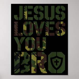 Poster Homens Jesus Te Ama Mano Filho Cristão Engraçado