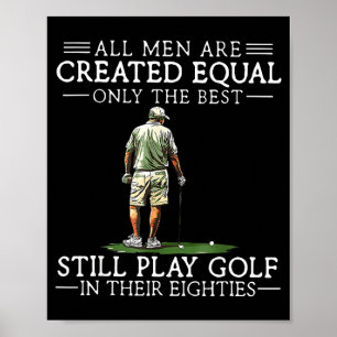 Poster Homens Jogam Golfe Oitenta Piadista Golfista Jogan