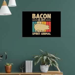 Poster Homens legal Bacon Mulheres Crianças Porco Bacon L