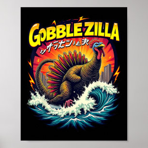 Poster Homens Meninos Engraçado Dia de Ação de Gracias Go