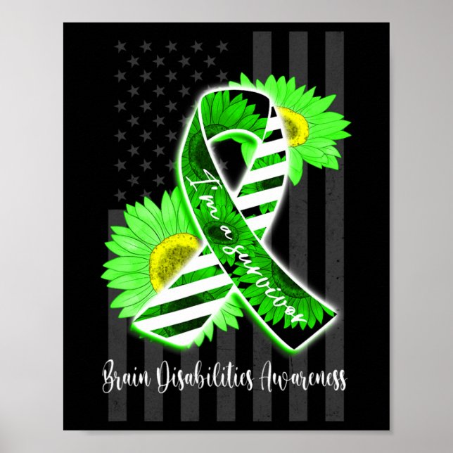 Poster Homens Mulheres Eu Sou Um Sobrevivente Cérebro Com (Frente)