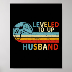 Poster Homens Nivelaam Para Marido Video Gamer Recém-Casa