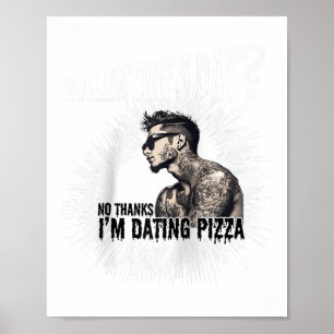 Poster Homens para Solteiro Tatuado no Dia Anti-Valentim