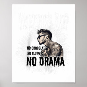Poster Homens para Solteiro Tatuado no Dia Anti-Valentim