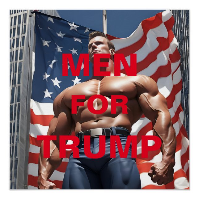 PÔSTER HOMENS PARA TRUMP (Frente)