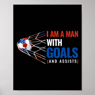 Poster Homens Patrióticos Motivacionais Eu Sou Um Homem C