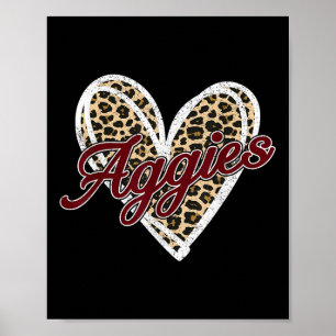 Poster Homens Personalizados Retro-Aggies-Cardíacos Mulhe