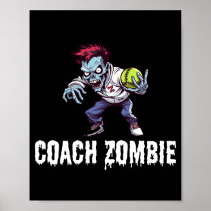 Poster Homens Professor de Educação Física Zumbi Treinado