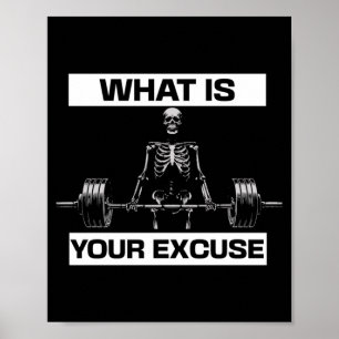 Poster Homens Qual É o Esqueleto de Desculpa da Motivação