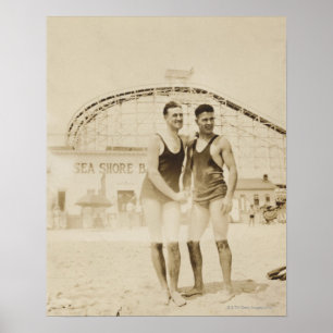 Poster Homens que estão na praia