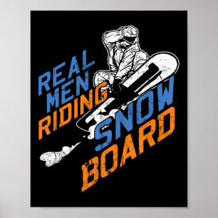 Poster Homens Reais Andando Snowboard Snowboard Extre Win