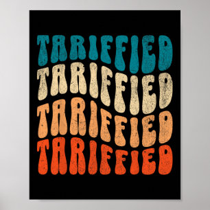 Poster Homens Retro Resistentes Tarifados Protestam Contr