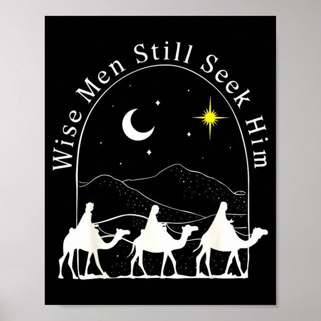 Poster Homens Sábios Cena de Natal Cristã Jesus  (Frente)