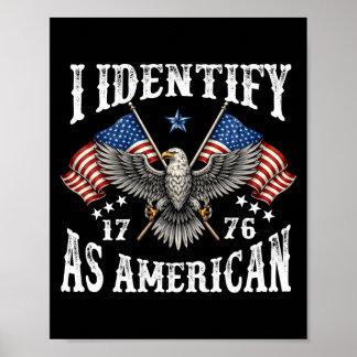 Poster Homens se identificam como uma bandeira americana