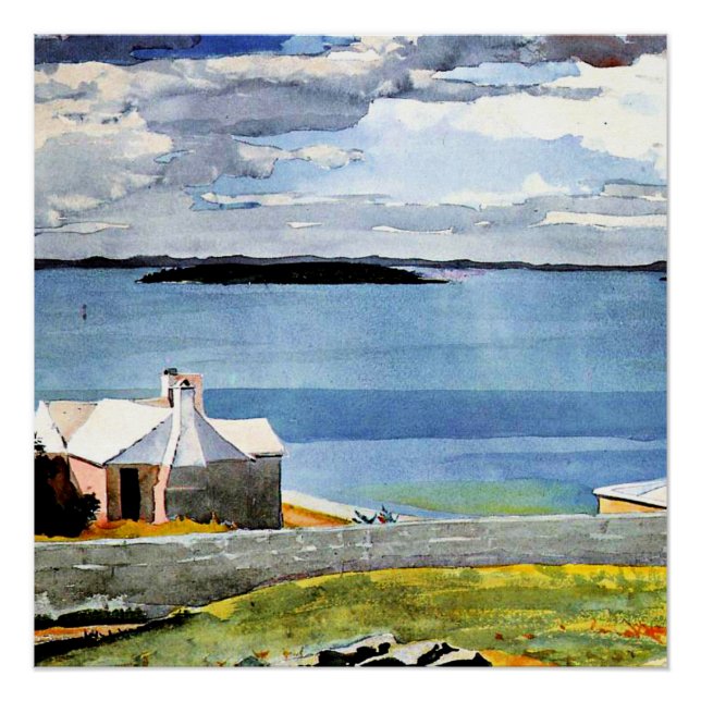 Pôster Homer - Água Interior, Bermudas (Frente)