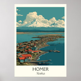 Poster Homer Alasca Spit Kachemak Baía