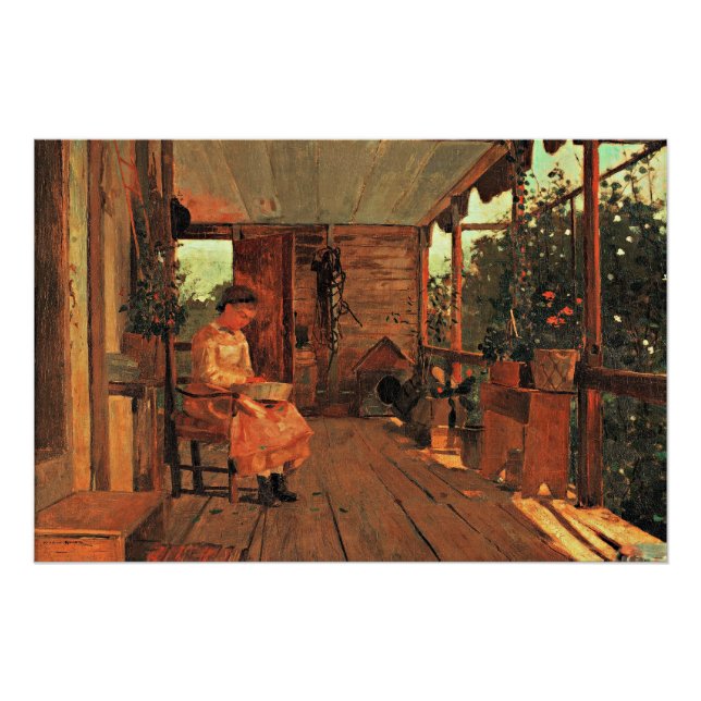 Pôster Homer - Garota Abrigando Ervilhas (Frente)