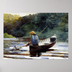 Poster Homer - Garoto Pescado