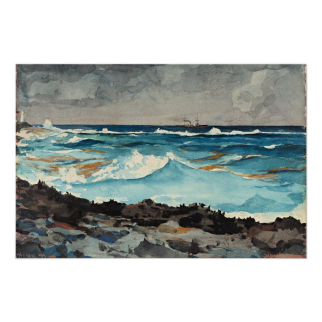 Pôster Homer - Shore e Surf, Nassau (Frente)