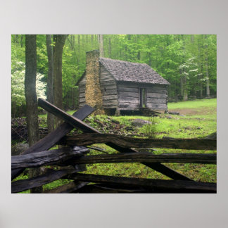 Pôster Homestead Em Uma Manhã Negra