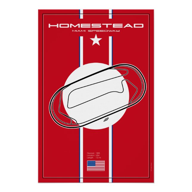 Pôster Homestead Miami Speedway (Frente)