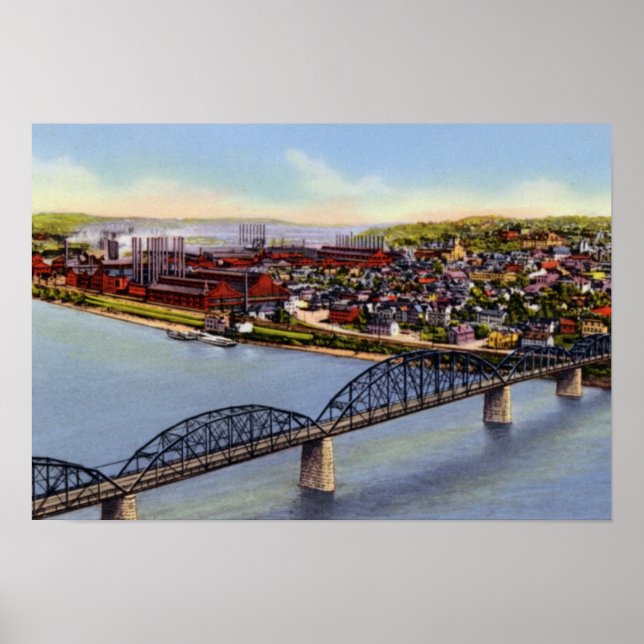 Pôster Homestead Pennsylvania Steel Mills (Frente)