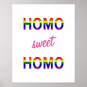 Pôster Homo engraçado alegre do doce do homo