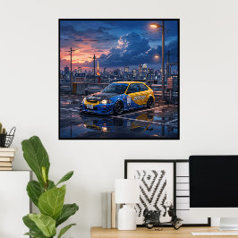 Poster Honda Civic EK9 Carro de Turismo
