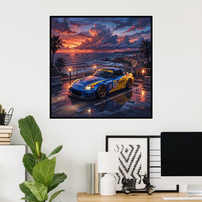 Poster Honda S2000 Carro de Turismo (Escritório em casa)