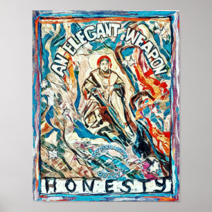 Poster Honestidade, uma arma elegante para tempos civiliz