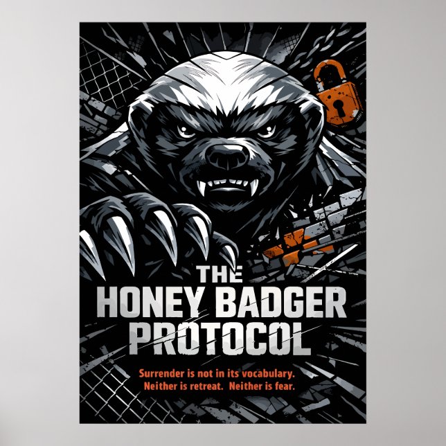 Poster Honey Badger Protocol (Frente)