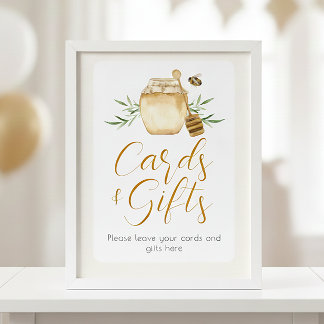 Poster Honey Bee Cards And Gift Baby Shower Table Sign