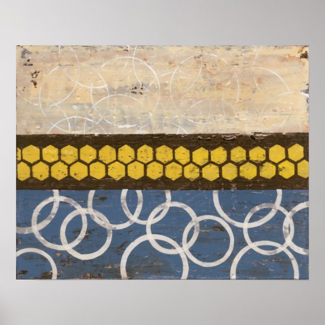 Pôster Honey Comb Abstrato I (Frente)