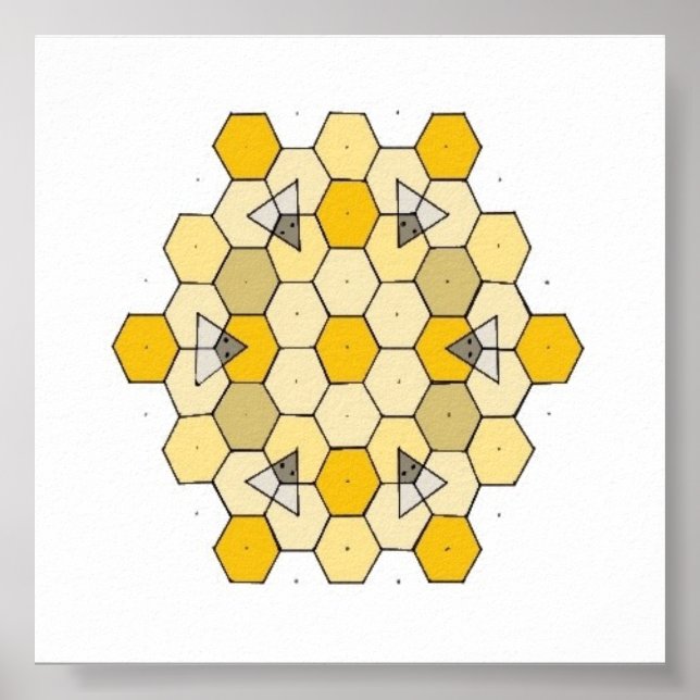Pôster Honey Comb Rangoli (Frente)