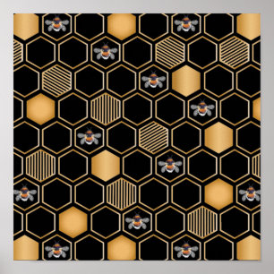 Poster Honeycomb Pattern