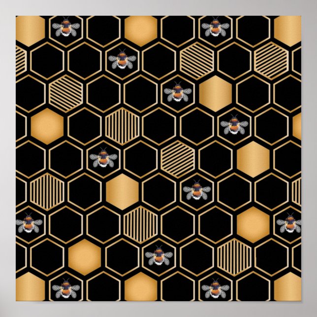 Poster Honeycomb Pattern (Frente)