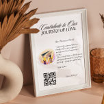 Poster Honeymoon Wish Registry Qr Code Wedding Gift<br><div class="desc">Apresentamos nossa Poster para o fundo da lua de mel, pedidos de viagem e registro de casamento! Prepare-se para infundir sua celebração de casamento com diversão e talento. Completamente personalizável, desde seus nomes até detalhes de pagamento (Venmo, PayPal, Zelle, etc.), este sinal é sobre fazer seu dia especial exclusivamente seu....</div>