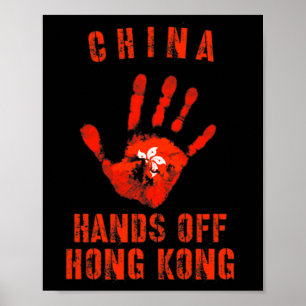 Poster Hong Kong China protestam contra a China