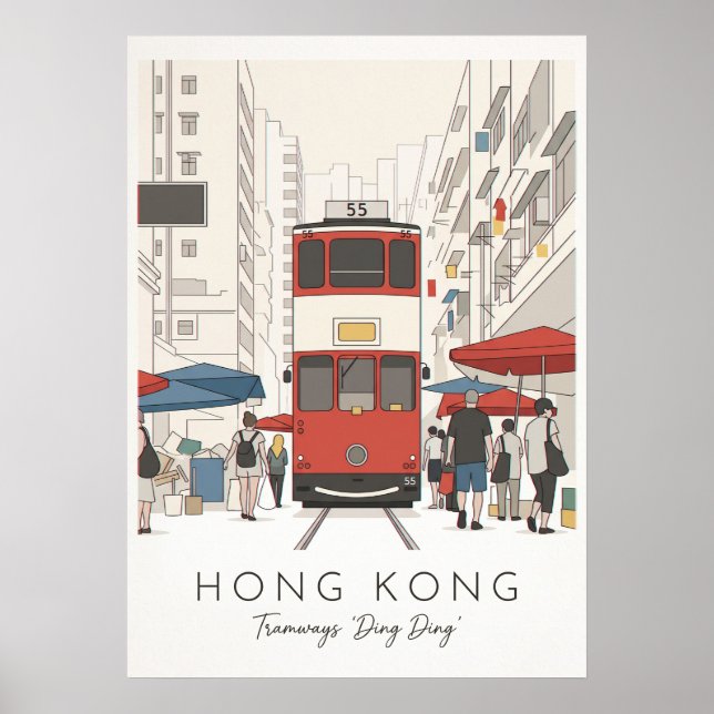 POSTER HONG KONG – DING DING TRAM (Frente)