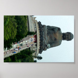 Pôster Hong Kong gigante que senta Buddha