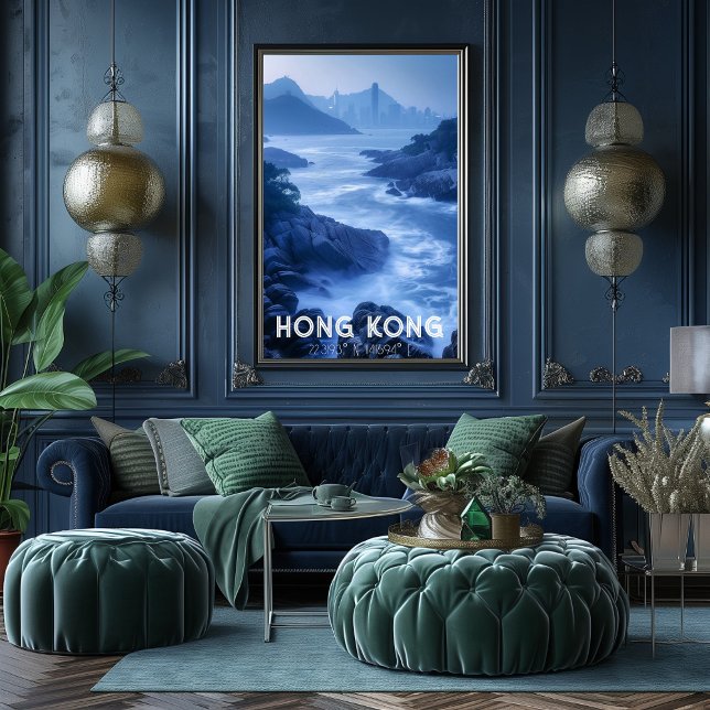Pôster Hong Kong: La Perla de Oriente - Costa y Skyline (Criador carregado)