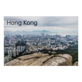 Pôster Hong Kong Lion Hill Skyline Panorama Souvenir