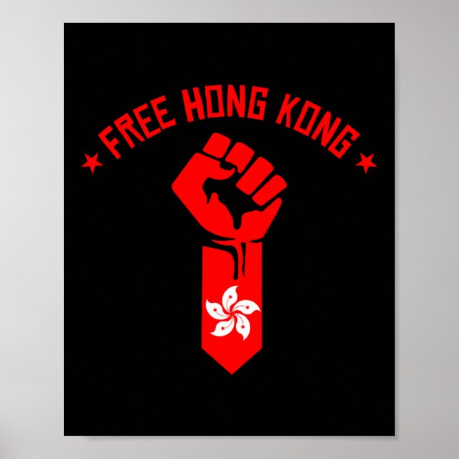 Poster Hong Kong livre - resista à resistência com a band (Frente)