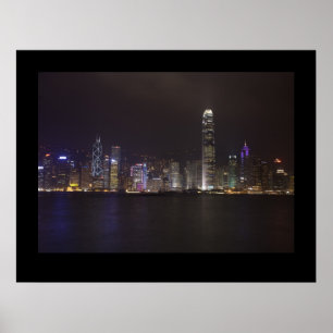 Pôster Hong Kong na noite
