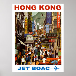 Poster Hong Kong Viagem BOAC